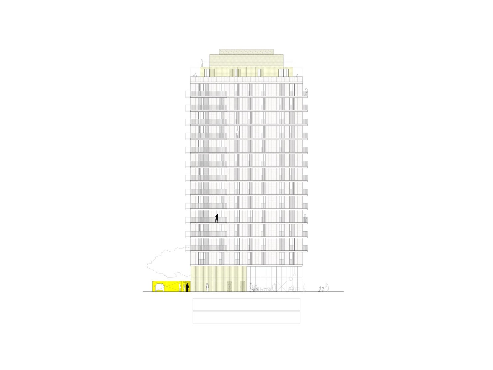 Plano 1 de la Torre Residencial en Valencia